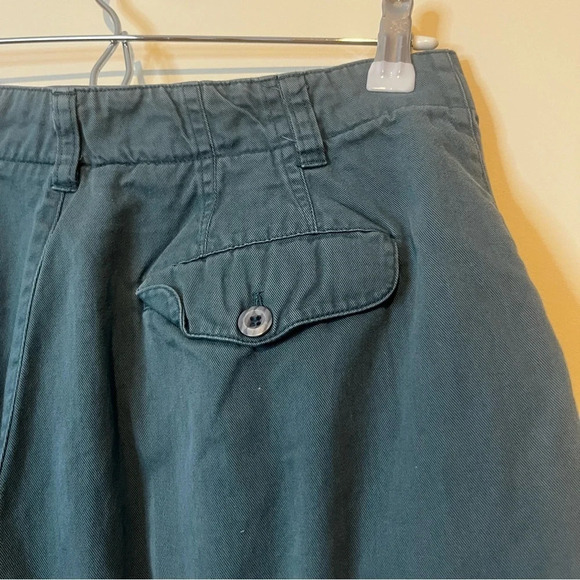 VTG L.L. BEAN High Waisted Green Khaki Pants - Picture 6 of 7